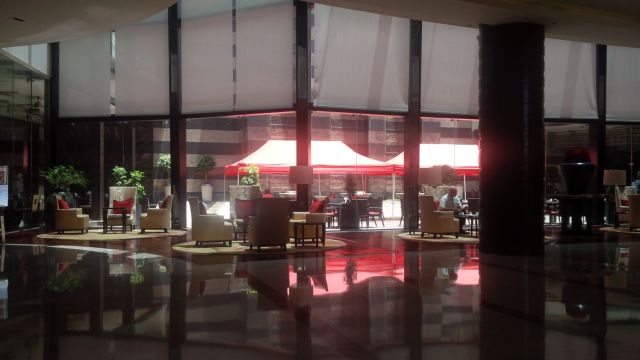 Lobby at the luxurious Marriott Bengaluru Whitefield